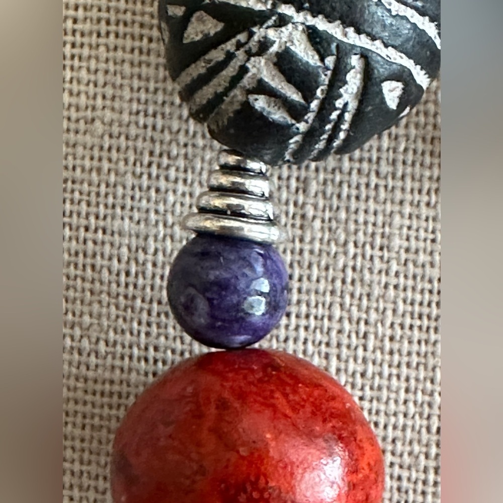 20-1/2 inch African Inspired bead Necklace NWOT - Picture 7 of 11